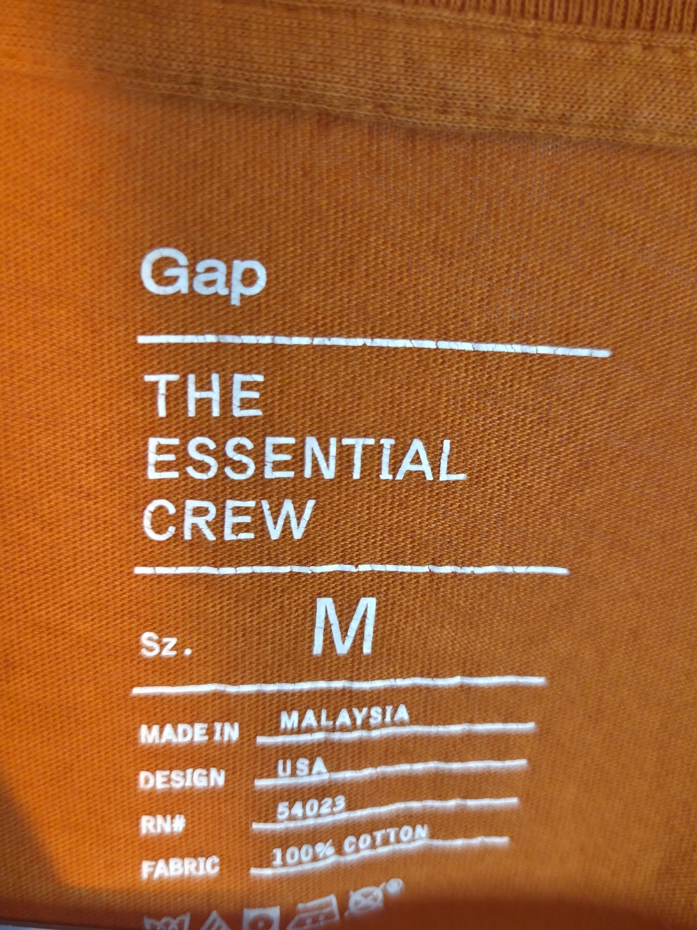 Gap The Essential Crew Men's Sweater - Orange, M